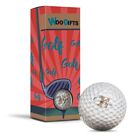 3x Golf Balls Name Edison Letter Lettering Golfing