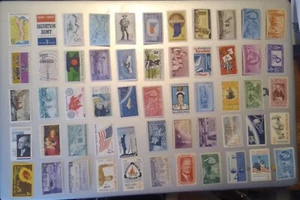 USA postfrische Briefmarken Sammlung Lot 100+ alte ungebrauchte Marken, alle verschieden - Bild 1 von 2