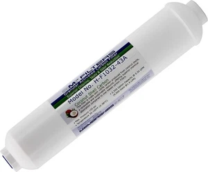 Inline Carbon Water Filter | 10" Length | 1/4" Threaded Female In/Out | For Chlo - Picture 1 of 6