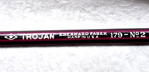 Trojan Eberhard Faber/Hecho en EE. UU. 179-No. 2" SIN VIROLA! Lápiz de madera sin usar - Imagen 1 de 14