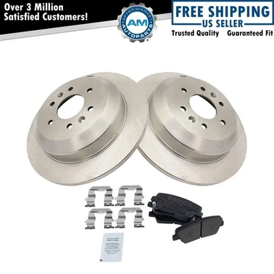 Rear Brake Pad & Rotor Kit Brake Rotor For 2009 Kia Borrego - Image 1 of 4