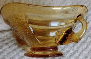 Vintage Art Deco Sowerby Braunglas Elefant Henkel Posy / Blumenschale   - Bild 1 von 6