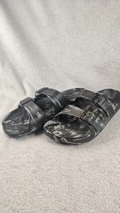 LandShark Slides/Sandals, Mens Size 11, Black/Grey Camo Pre-owned,  FREE SHIP  - Picture 1 of 8