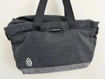 Timbuk2 Cargo Tote M Travel Shop Heavy Duty Bag Black Grey Geometric Pockets - Image 1 of 4