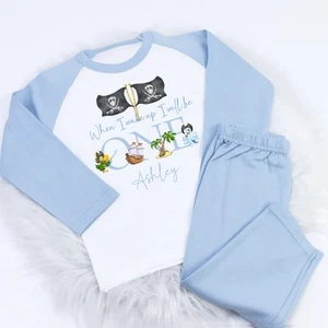 Personalised Boys Baby Childrens boys pirate 1 PJ loungewear pyjamas - Picture 1 of 4