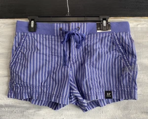 A.N.A Drawstring Knit Waist Shorts 18 - Blue Ridley Stripe - Picture 1 of 11