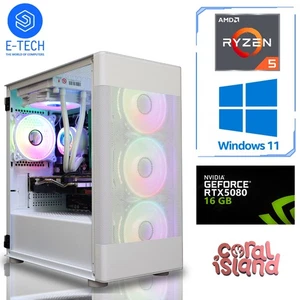 RGB Cooled Gaming PC AMD Ryzen 5 9600X 64GB RAM 2TB M.2 16GB NVIDIA RTX 5080 W11 - Picture 1 of 9