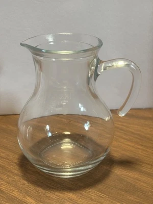 Bormioli Rocco Clear Glass Pitcher 0.25L Italy Heavy Small Carafe Creamer - Image 1 of 4