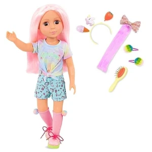 Glitzer Mädchen Nixie 14 Zoll Puppe trägt farbiges Outfit mit Haarschmuck... - Bild 1 von 7