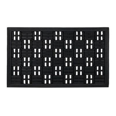 Fußmatte gummi Eingangsmatte Schmutzabtreter Rutschfester Türvorleger wetterfest - Bild 1 von 4