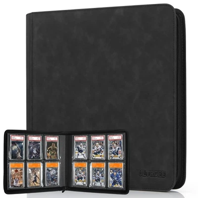 ULTRGEE Graded Card Binder for 60 PSA Slabs 6 Slot Card Storage Booklet for CGC/PCG New
