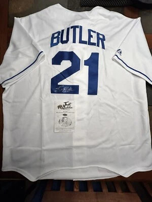 Billy Butler Auto’d KC Royals White Rookie Replica Jersey Just Memorabilia COA - Image 1 of 4