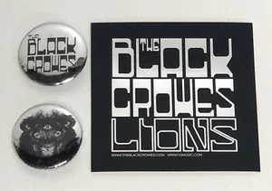 The Black Crowes Lions Record Store Promo Sticker & 2 Pins Chris Rich Robinson - Picture 1 of 6
