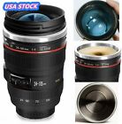Camera Lens Coffee Mug Cup 24-105 Travel Stainless Steel Leakproof Lid Insulated