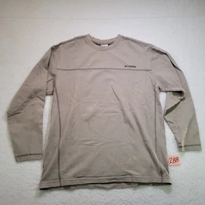 Columbia Sweatshirt Men's L Long Sleeve Embroidered Logo Crew Neck Tan Beige - Picture 1 of 8