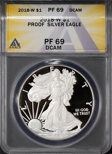 2018-W Silver American Eagle PF69DCAM ANACS # 7668890 + Bonus - Picture 1 of 2