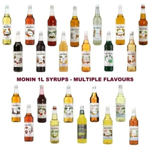 Monin 2x 1L Syrups Multiple Flavours For Coffee and Cocktails – Used in Costa - Picture 1 of 43