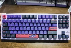 Purple Gengar Theme keycaps Dye subs PBT Keycaps Set - Picture 1 of 7