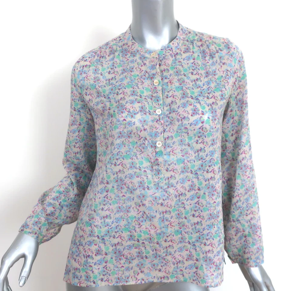 Blusa Isabel Marant Etoile Maria Top Estampado Floral Algodón Talla 34 Manga Larga Foto 1 de 4