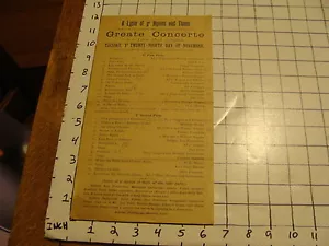 Vintage ORIGINAL Broadside: 1891 Gilsum NH, Great Concert - Picture 1 of 3