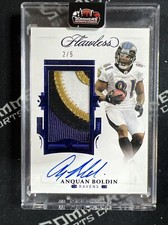 2021 Flawless Anquan Boldin Game Used Patch Auto Sapphire Patch Auto 2/5 Ravens