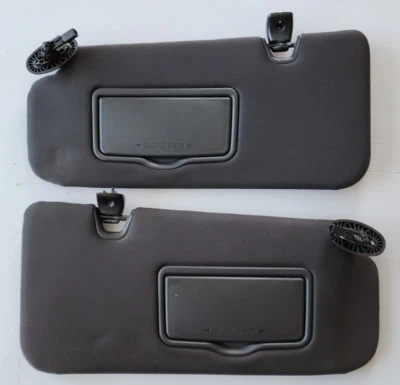 2010-2012 Ford Escape Black Sun Visor Pair Driver Passenger Side LH RH HomeLink - Image 1 of 4