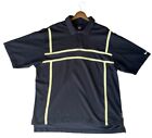 VINTAGE Nike Polo Shirt Mens XL Black Yin Yang Tiger Woods Golf Logo 90s