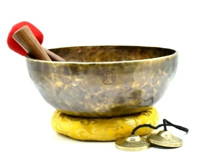 Authentic Full Moon Singing Bowl — 13" (33 cm) Handmade Tibetan Bowl for Healing - Photo 1/4