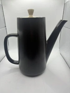 Vintage Mikasa Terra Stone Bronze HoneyBeige Lidded Coffee Tea Pot Made in Japan - Picture 1 of 4