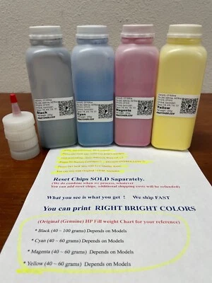 (200g x 4) Toner Refill for HP CP1215 1515 1312 251 276 1415 1525 Canon 116, 131 - Image 1 of 4