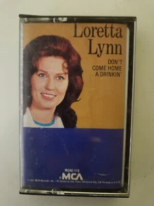 Loretta Lynn: Don't Come Home a Drinkin' - Audio Cassette Tape 1980 Blue Ink - Picture 1 of 4