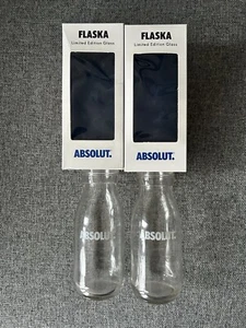 Absolut Vodka Flaska Bottle Glasses Boxed - Picture 1 of 5