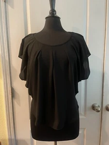 By and By Women’s Black Sheer Top Size M - Picture 1 of 6