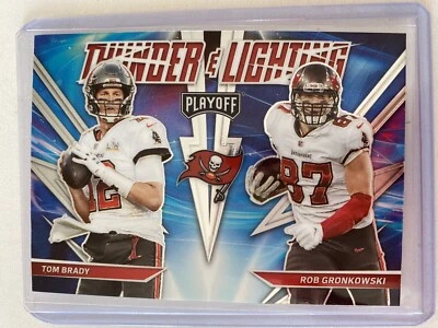 2021 Panini Playoff Thunder and Lightning Tom Brady/Rob Gronkowski - Image 1 of 2