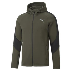 PUMA Evostripe Full Zip Hoodie Mens Green Casual Outerwear 84991570 - Picture 1 of 2