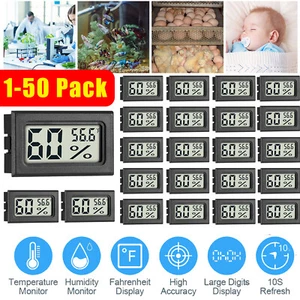 1-50 Pcs Mini Digital Indoor Thermometer Hygrometer Temperature Humidity Meter - Picture 1 of 9