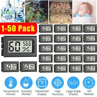 1-50 Pcs Mini Digital Indoor Thermometer Hygrometer Temperature Humidity Meter - Image 1 of 4