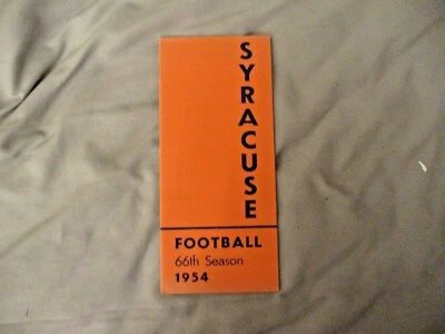 Guía de medios de fútbol americano de Siracusa 1954 anuario programa Jim Brown Cleveland Browns  Foto 1 de 2