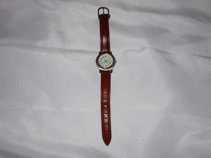Nations Bank Sweda Womens Analog Wrist Watch Jewelry Brown Leather Band - Picture 1 of 8