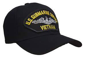 U.S. Submarine Service Veteran Hat BLACK Ball Cap VIETNAM Hat
