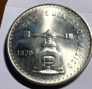 elf Mexico 1 Onza 1979 Mint Press Silver  M49b.4 - Picture 1 of 2