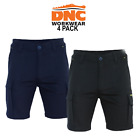 DNC Workwear 4 Pack SlimFlex Cargo Shorts Comfortable Work Tough Pant 3364