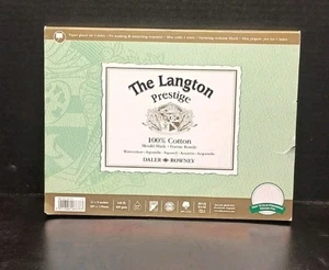 The Langton Prestige Premium 100% Cotton Cold Pressed Watercolor Paper 20 Sheets - Picture 1 of 10