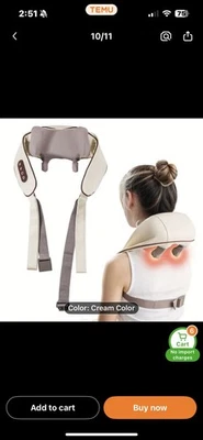 Neck Shoulder Massager with Heat Deep Kneading Wireless & Rechargeable - Image 1 of 4