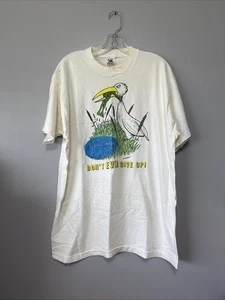 VTG. 1993 T-line Design DON’T EVER GIVE UP ! Made In USA Fishing RARE t-shirt XL - Picture 1 of 16
