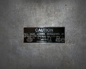 EMPI CAUTION Aufkleber - Silber Metall Sticker Aircooled Hot Rod Autocollant - Bild 1 von 1