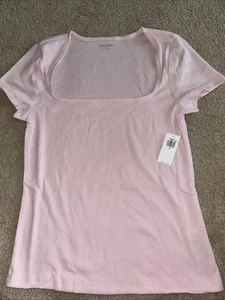 Top donna Old Navy - scollo quadrato in tessuto senza cuciture a costine - Foto 1 di 4