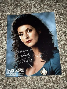 MARINA SIRTIS as Deanna Troi From STAR TREK THE NEXT GEN  Signed Photo No Coa - Picture 1 of 8