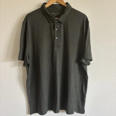 Polo de golf 7 Diamonds para hombre XL Performance Core a rayas verde oscuro Foto 1 de 4