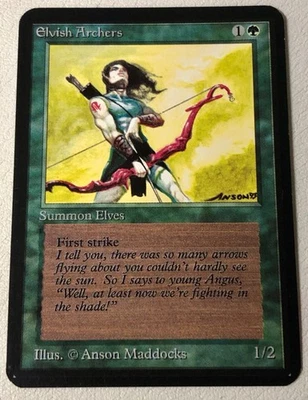 MTG ELVISH ARCHERS Alpha (OldManMTG 012-278) - Image 1 of 4